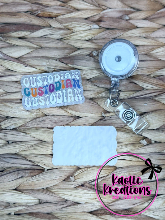 *CUSTOM* FLATBACK ACRYLIC 54mm X 34mm CUSTODIAN F263 (1ct)
