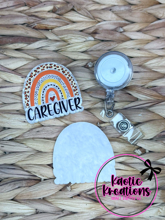 *CUSTOM* FLATBACK ACRYLIC 51mm X 52mm CAREGIVER F224 (1ct)