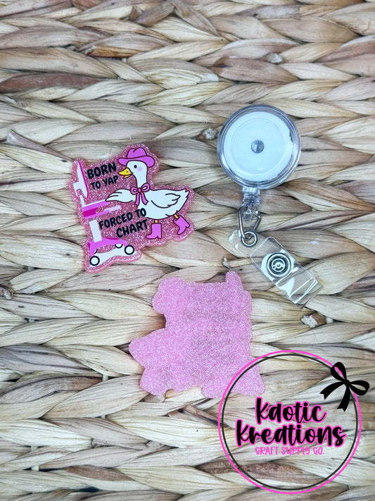 *CUSTOM* FLATBACK ACRYLIC 50mm X 50mm BORN TO YAP F466 (1ct)