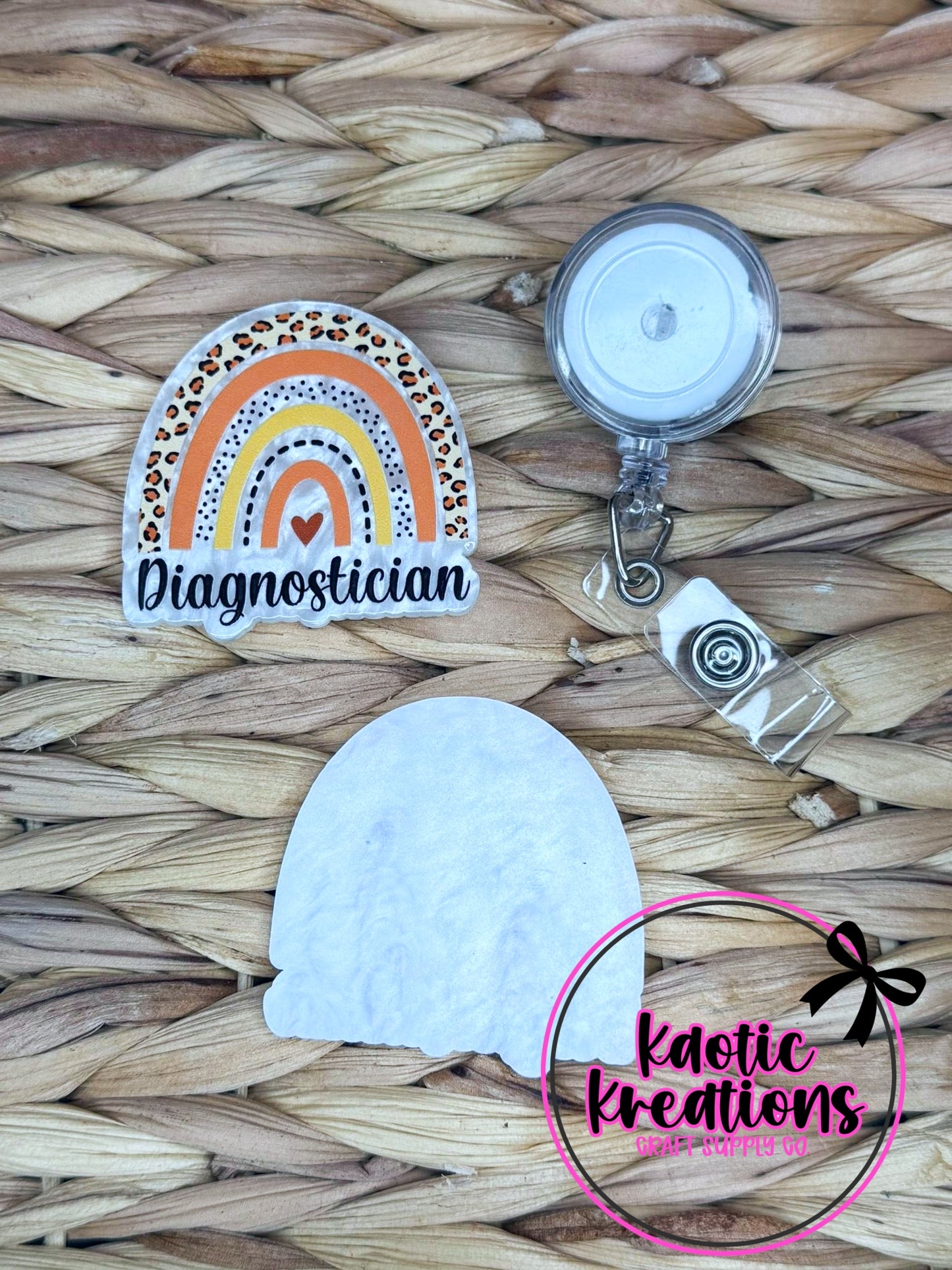 *CUSTOM* FLATBACK ACRYLIC 51mm X 52mm DIAGNOSTICIAN F109 (1ct)