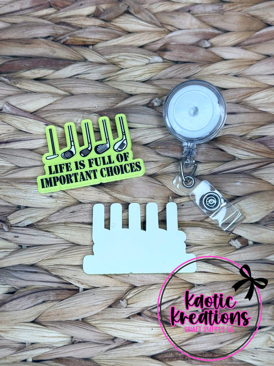 *CUSTOM* FLATBACK ACRYLIC 58mm X 40mm LIFE IS FULL OF CHOICES F474 (1ct)