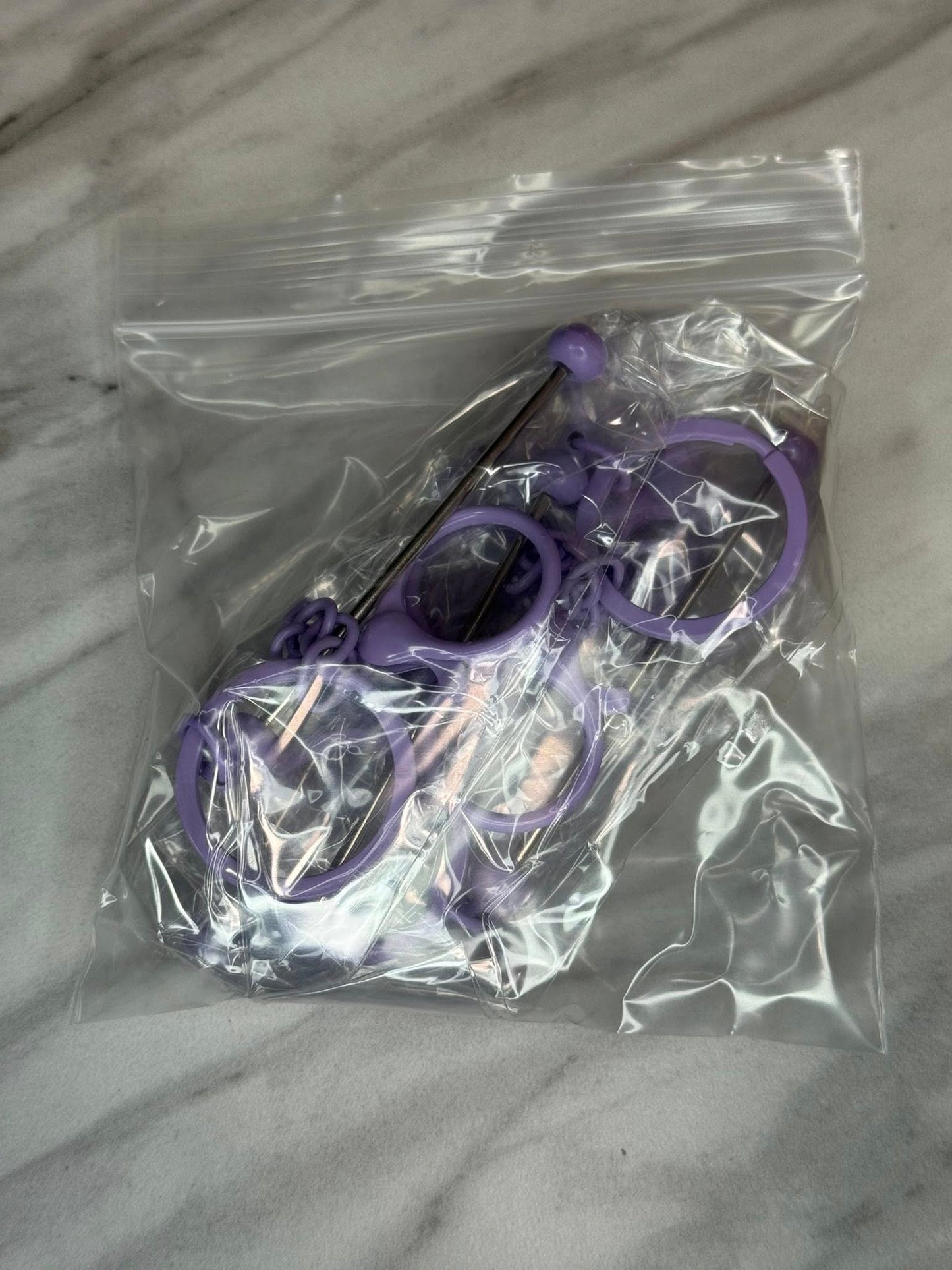 (SHOP DESTASH) LAVENDER BEADABLE KEYCHAIN BAR (5ct)
