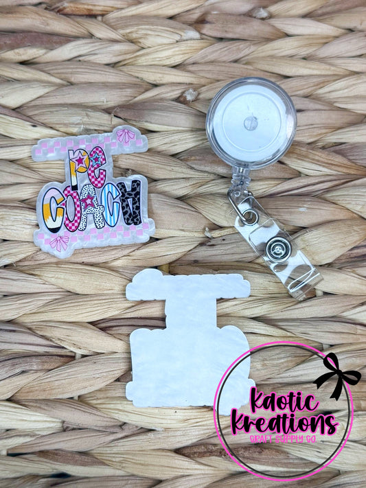 *CUSTOM* FLATBACK ACRYLIC 46mm X 53mm PE COACH F652 (1ct)