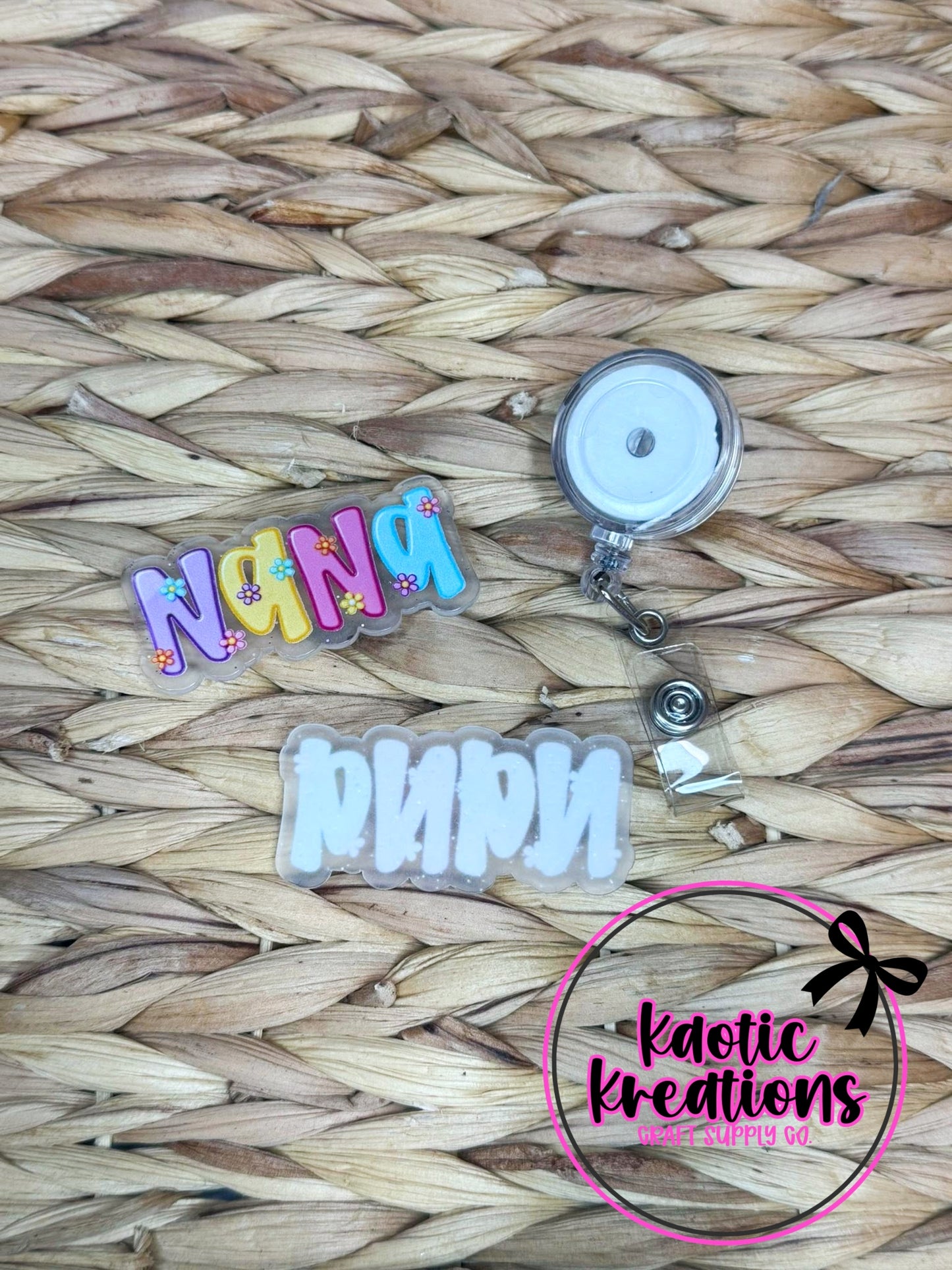 *CUSTOM* FLATBACK ACRYLIC 64mm X 32mm NANA F704 (1ct)
