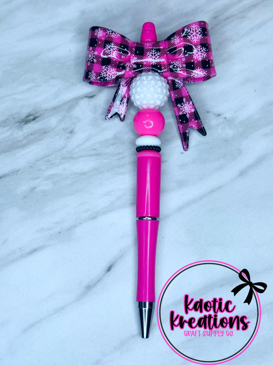PRE-MADE BEADED PEN - JUMBO BOW BP3 (1ct)