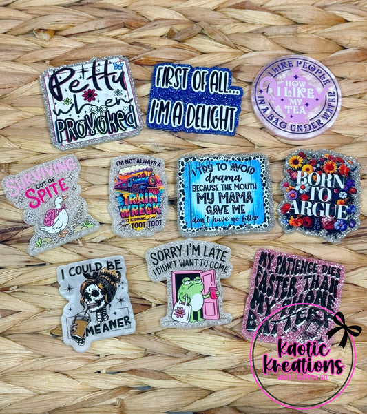 10pc FLATBACK ACRYLIC BUNDLE FB3 (1ct)
