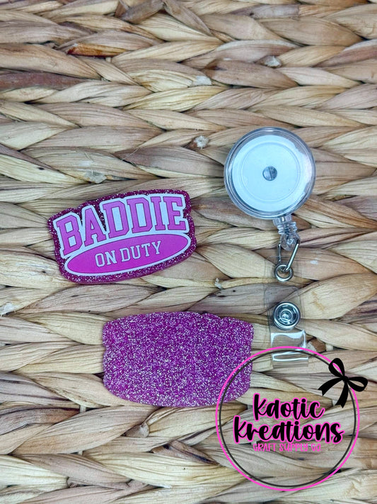 *CUSTOM* FLATBACK ACRYLIC 55mm X 35mm BADDIE ON DUTY F306 (1ct)
