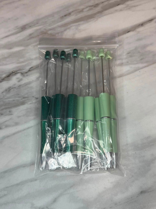 (SHOP DESTASH) BEADABLE PLASTIC PEN BUNDLE B5 (10ct)