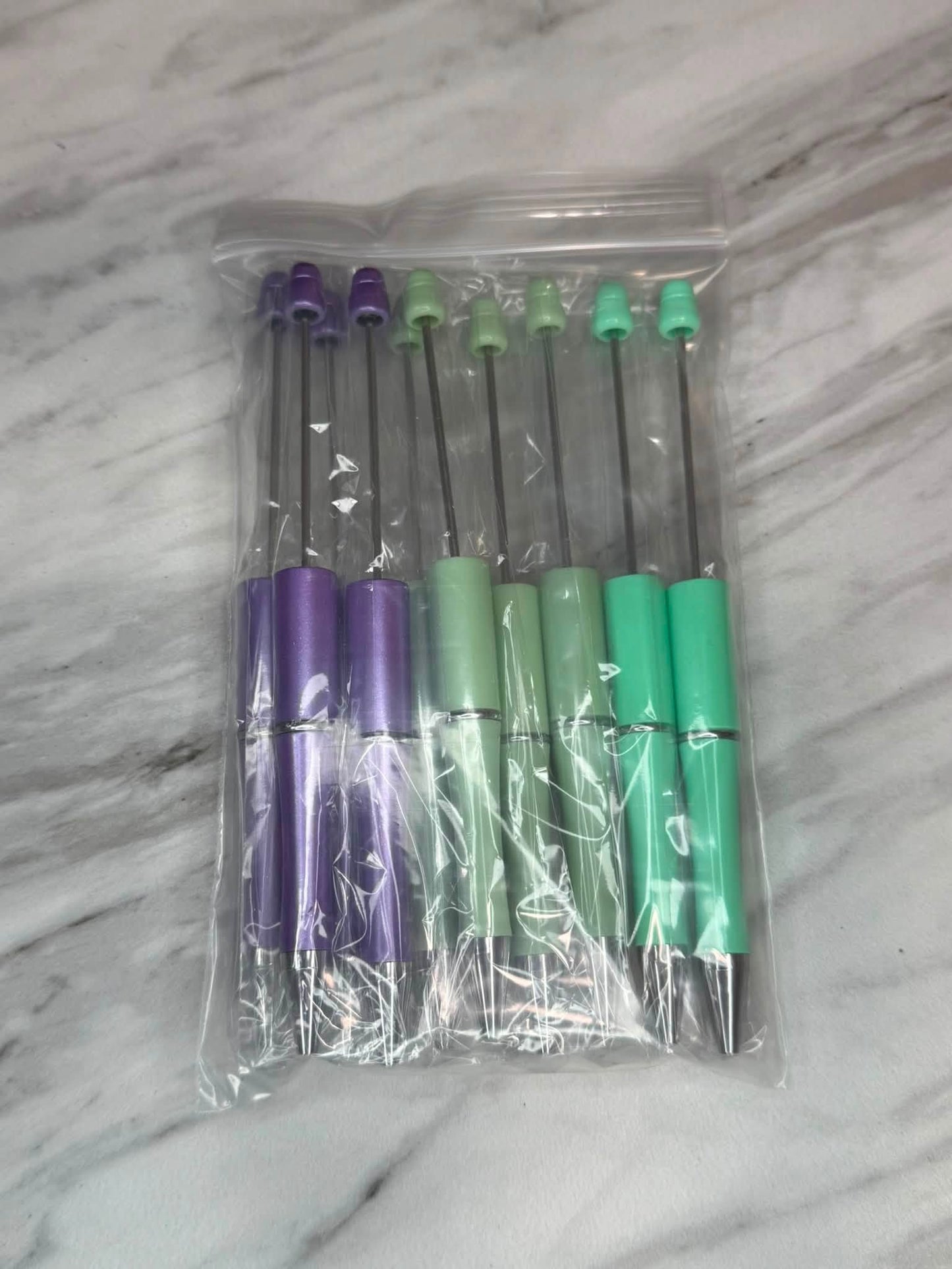 (SHOP DESTASH) BEADABLE PLASTIC PEN BUNDLE B11 (10ct)