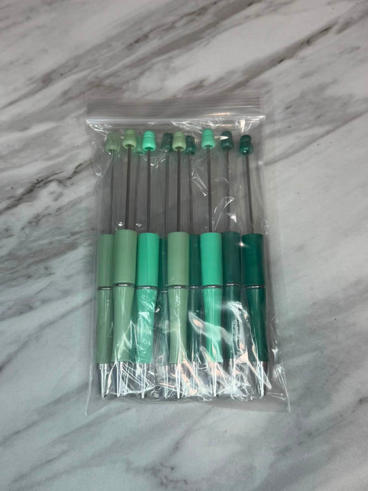 (SHOP DESTASH) BEADABLE PLASTIC PEN BUNDLE B7 (10ct)