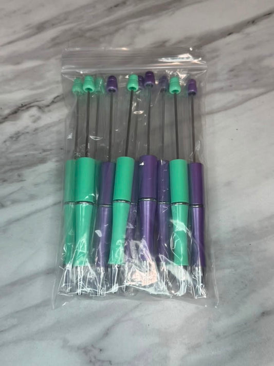 (SHOP DESTASH) BEADABLE PLASTIC PEN BUNDLE B2 (10ct)