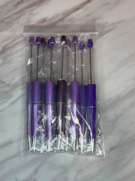 (SHOP DESTASH) BEADABLE PLASTIC PEN BUNDLE B4 (10ct)