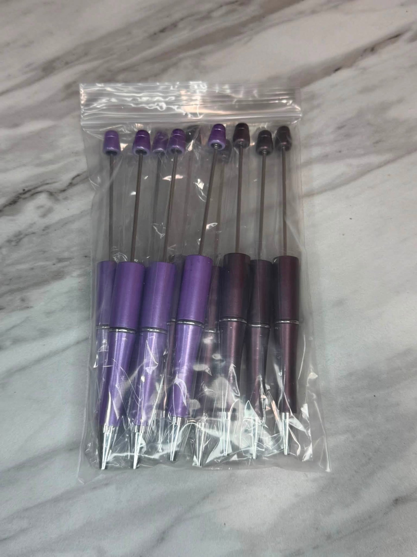 (SHOP DESTASH) BEADABLE PLASTIC PEN BUNDLE B6 (10ct)