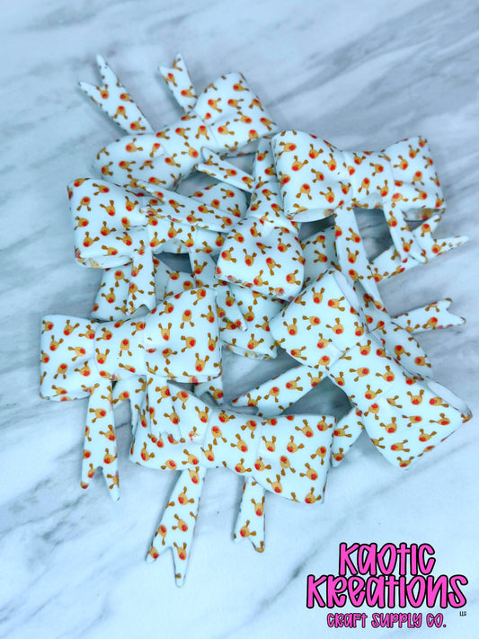 BEADABLE JUMBO SILICONE BOW RED NOSE REINDEER (1ct)