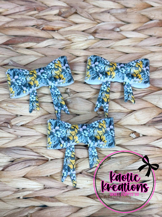 D53 BEADBALE JUMBO SILICONE BOW PASTEL FLORAL (1ct)