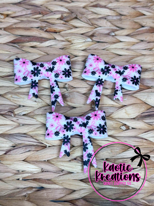 D35 BEADABLE JUMBO SILICONE BOW BATTY FLORAL (1ct)