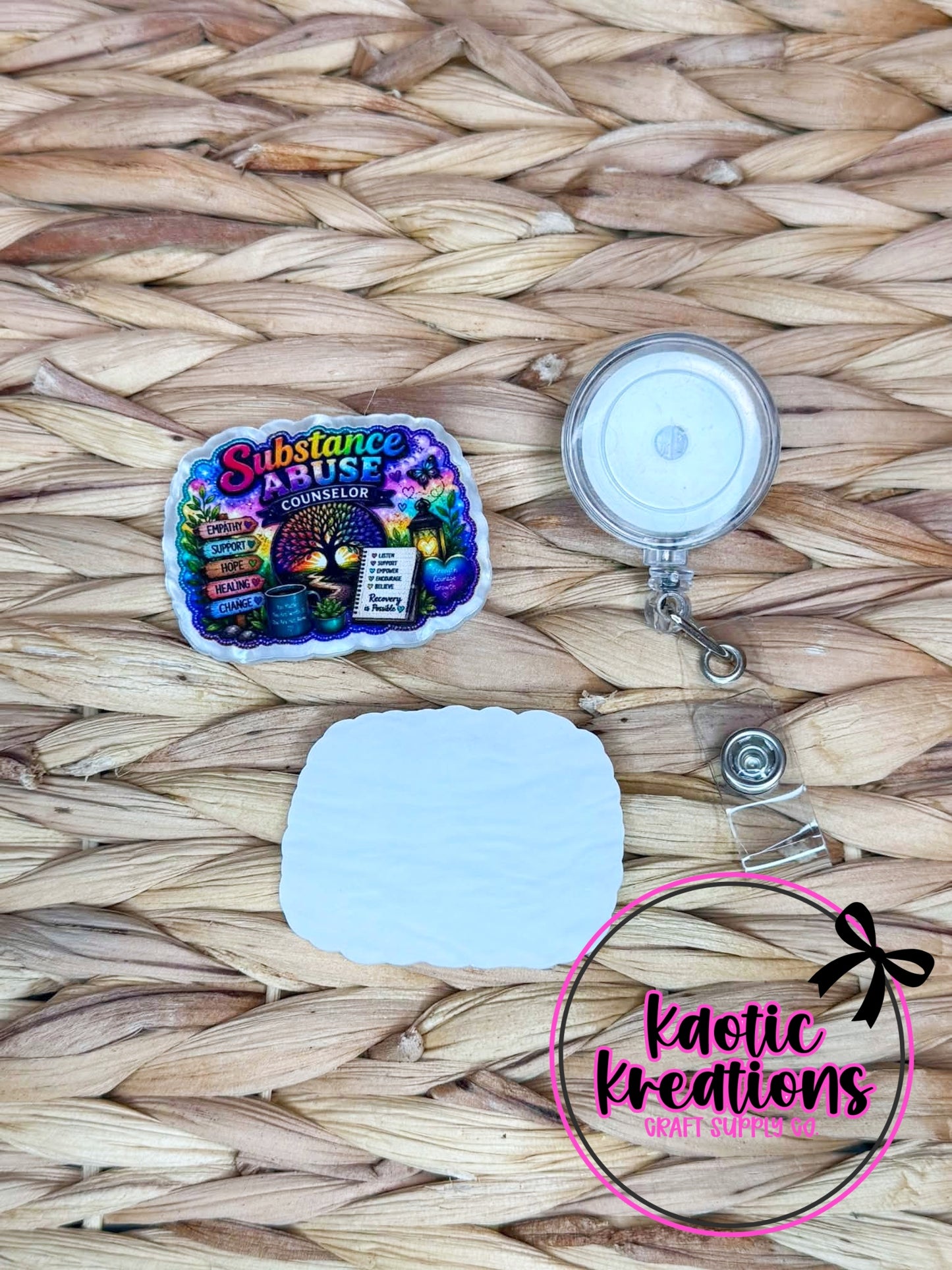 *CUSTOM* FLATBACK ACRYLIC SUBSTANCE ABUSE COUNSELOR F692 (1ct)