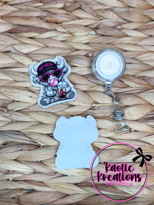 *CUSTOM* FLATBACK ACRYLIC HOT MESS F653 (1ct)