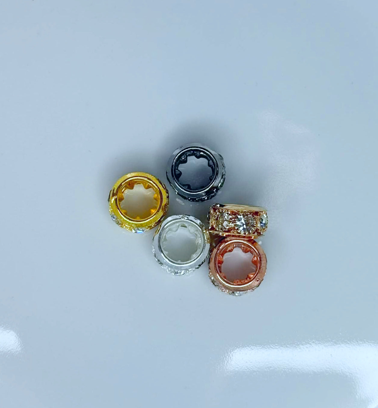 12MM LARGE HOLE PREMIUM RHINESTONE SPACER (1ct)