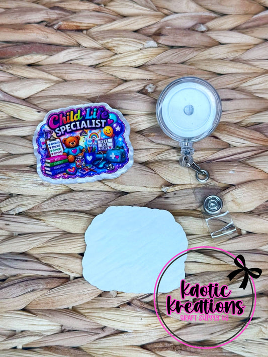 *CUSTOM* FLATBACK ACRYLIC CHILD LIFE SPECIALIST F698 (1ct)