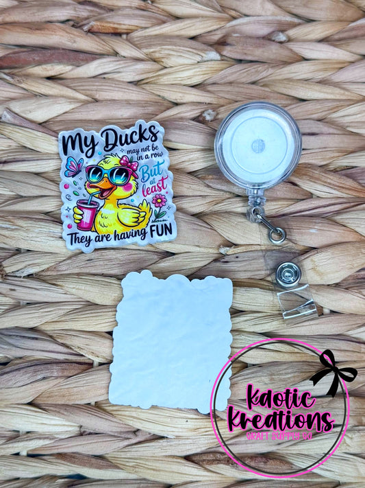 *CUSTOM* FLATBACK ACRYLIC MY DUCKS F720 (1ct)