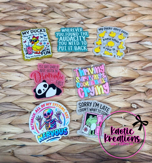7pc FLATBACK ACRYLIC BUNDLE FB5 (1ct)