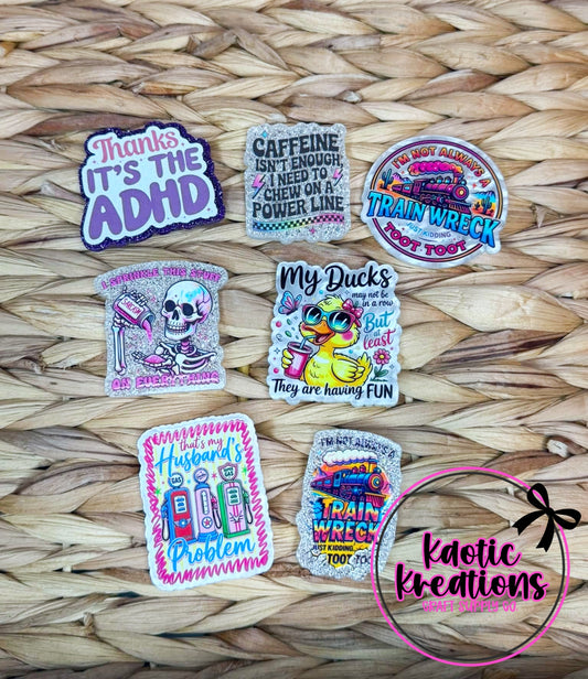 7pc FLATBACK ACRYLIC BUNDLE FB6 (1ct)