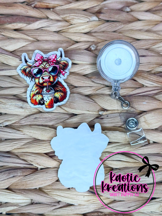*CUSTOM* FLATBACK ACRYLIC COW F682 (1ct)