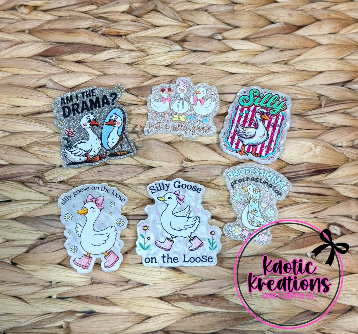 6pc FLATBACK ACRYLIC BUNDLE FB8 (1ct)