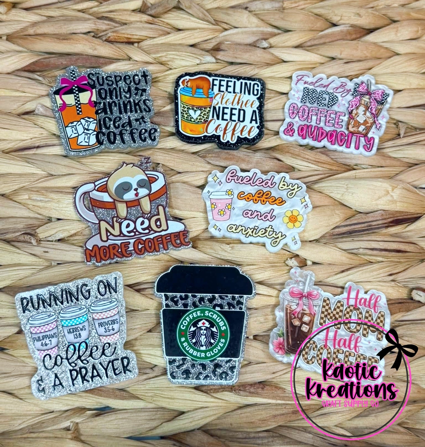 8pc FLATBACK ACRYLIC BUNDLE FB17 (1ct)