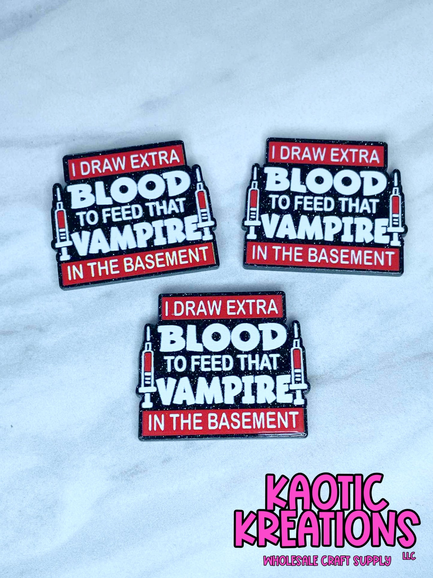 FLATBACK ACRYLIC I DRAW EXTRA BLOOD F419 (1ct)