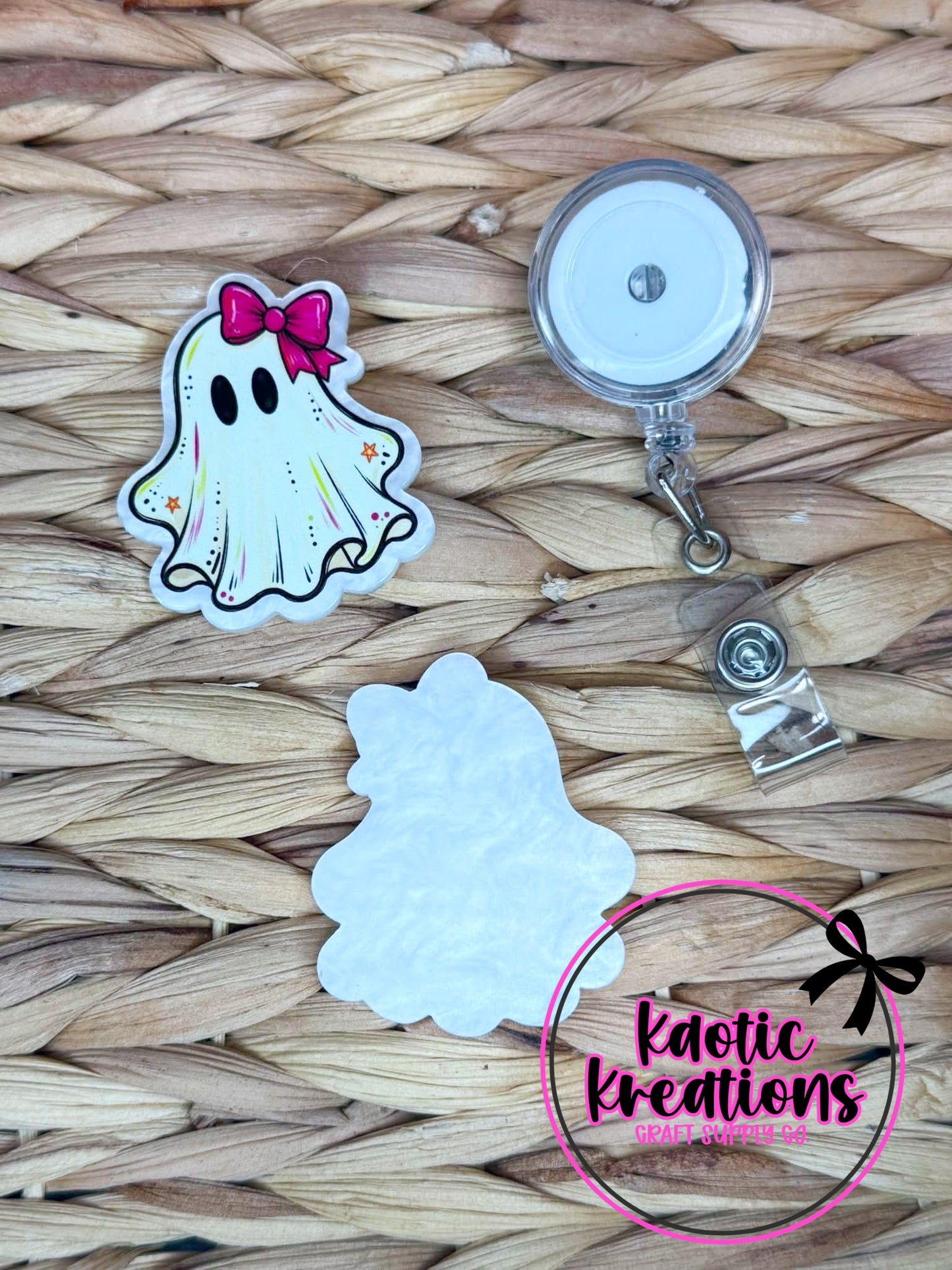 *CUSTOM* FLATBACK ACRYLIC CUTE GHOST F38 (1ct)