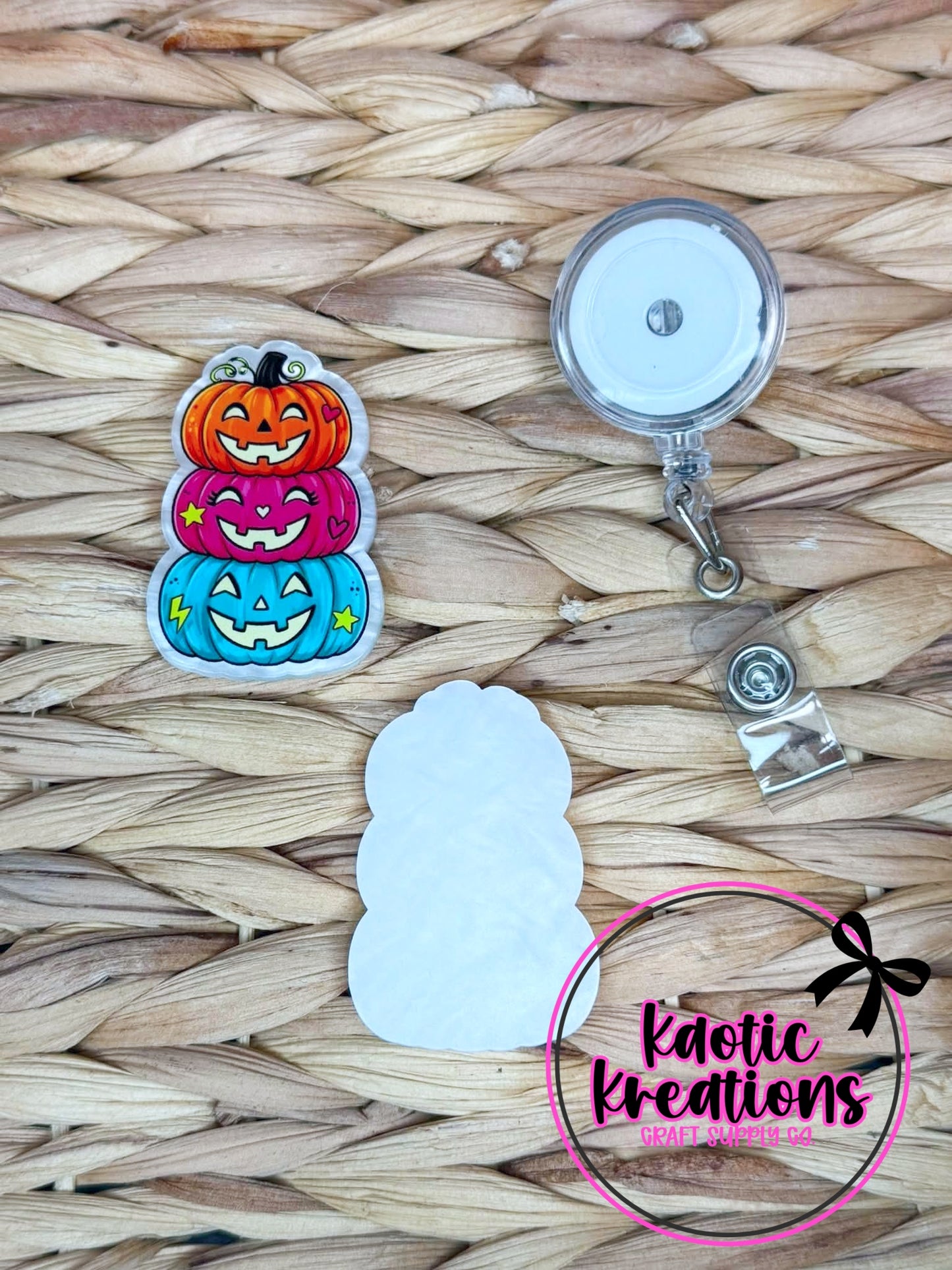 *CUSTOM* FLATBACK ACRYLIC STACKED PUMPKINS F355 (1ct)