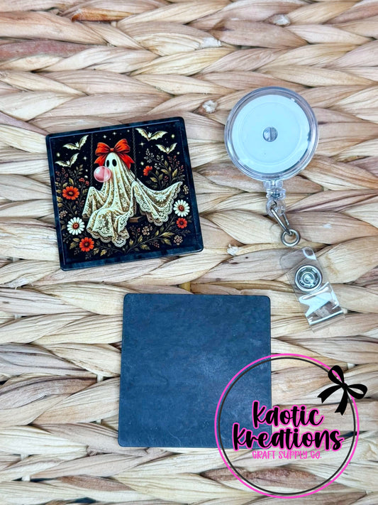 *CUSTOM* FLATBACK ACRYLIC VINTAGE LACE GHOST F397 (1ct)