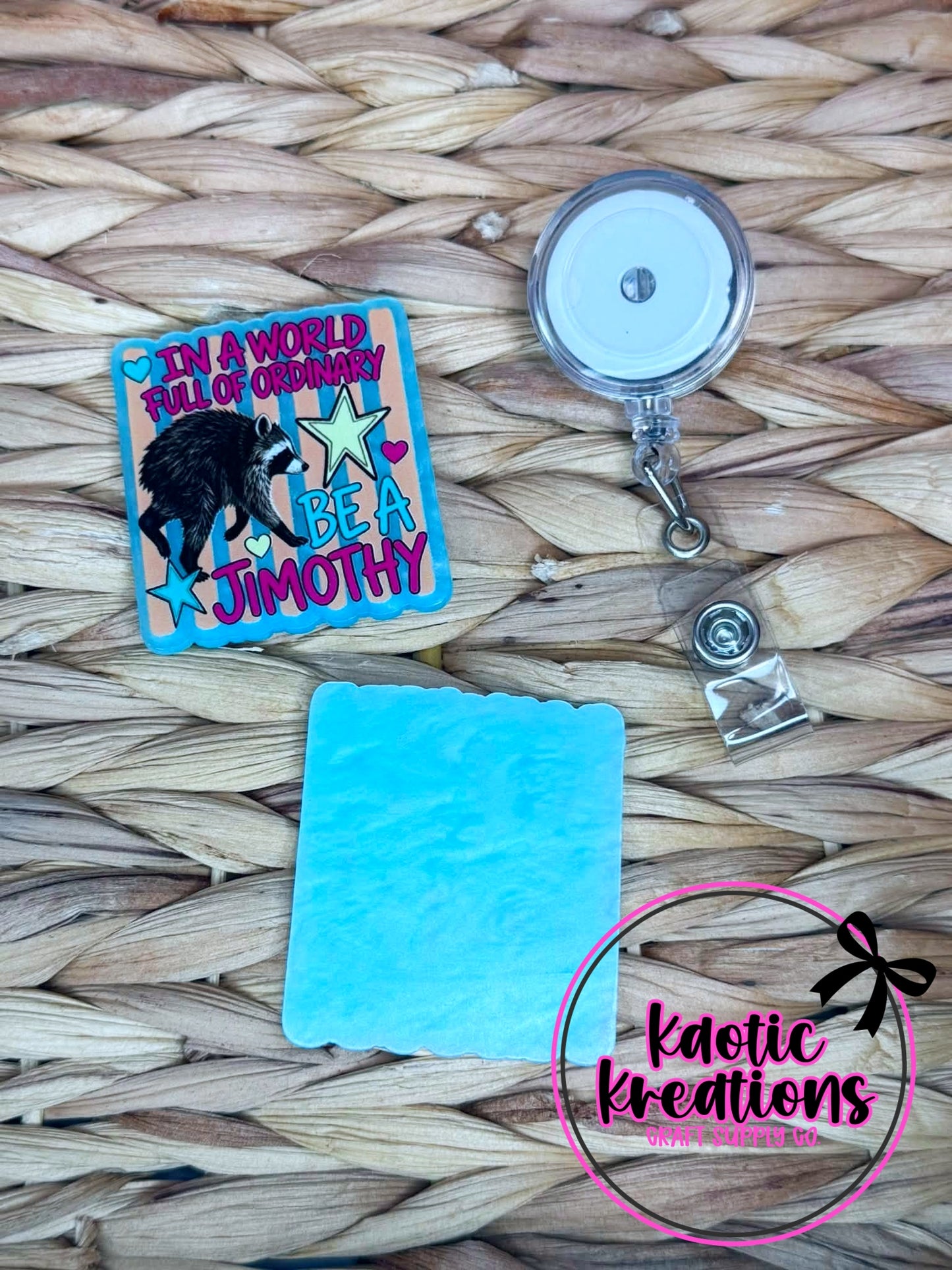 *CUSTOM* FLATBACK ACRYLIC JIMOTHY RACCOON F356 (1ct)
