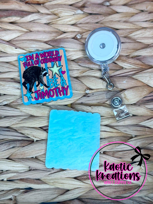 *CUSTOM* FLATBACK ACRYLIC JIMOTHY RACCOON F356 (1ct)