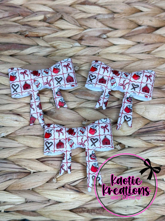 D117 BEADABLE JUMBO SILICONE BOW COZY PATCHWORK (1ct)