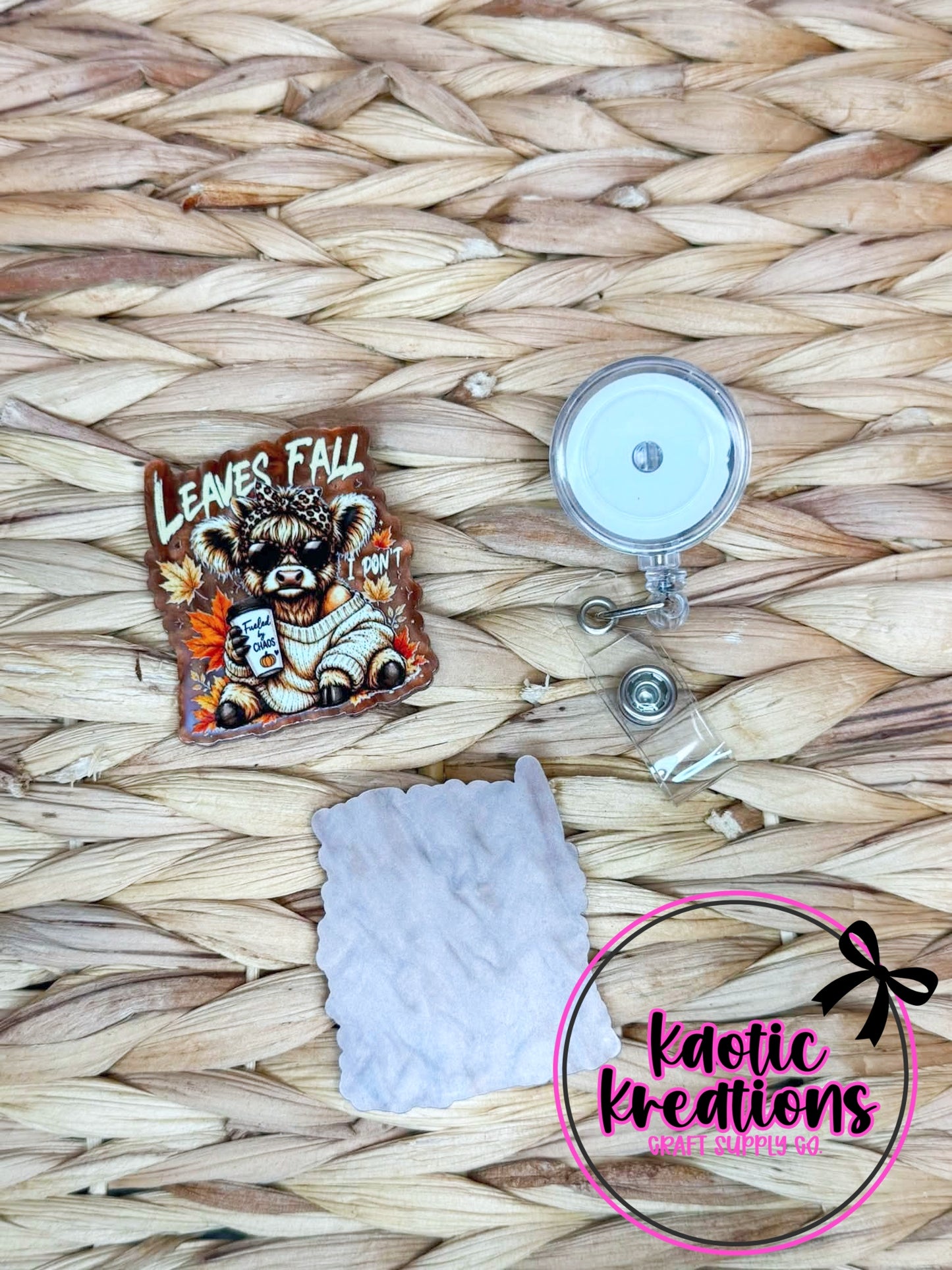 *CUSTOM* FLATBACK ACRYLIC LEAVES FALL F287 (1ct)