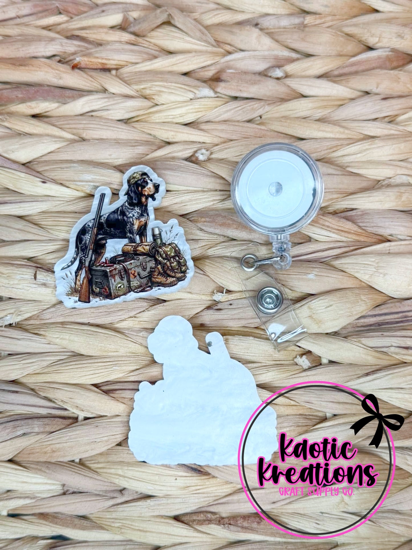 *CUSTOM* FLATBACK ACRYLIC BLUETICK COONHOUND F361 (1ct)