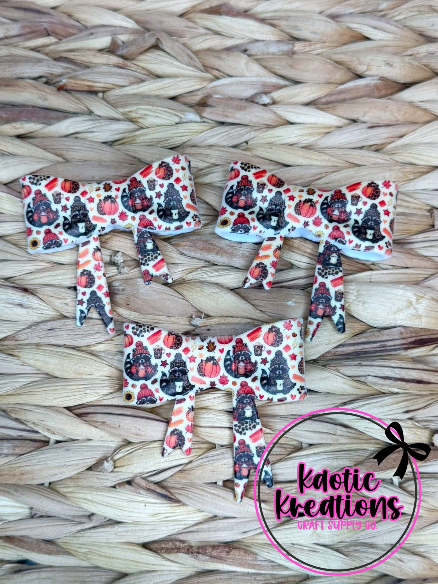 *SHOP EXCLUSIVE* D105 BEADBALE JUMBO SILICONE BOW FALL RACCOON (1ct)