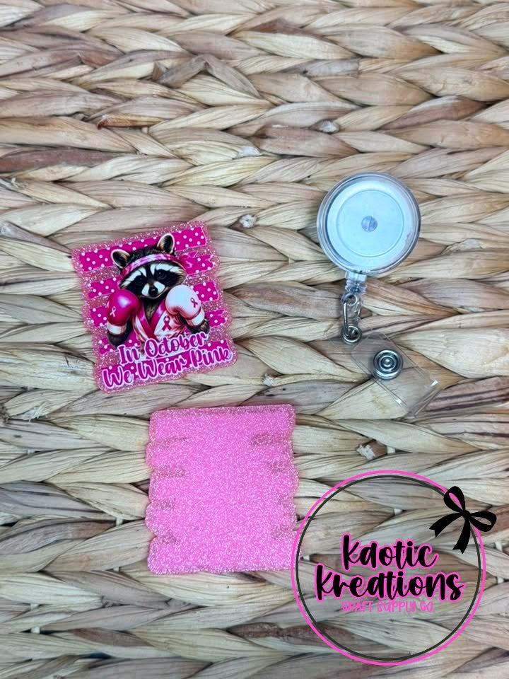 *CUSTOM* FLATBACK ACRYLIC IN OCTOBER WE WEAR PINK F371 (1ct)