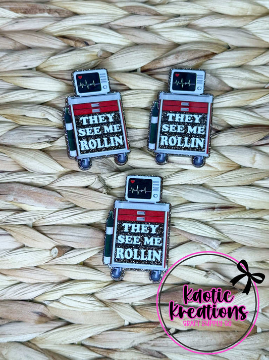 FLATBACK ACRYLIC THEY SEE ME ROLLIN F27