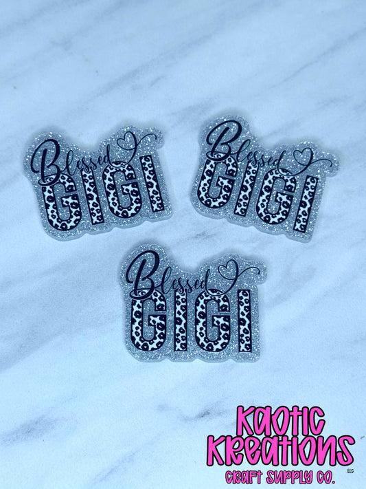 FLATBACK ACRYLIC BLESSED GIGI F666 (1ct)
