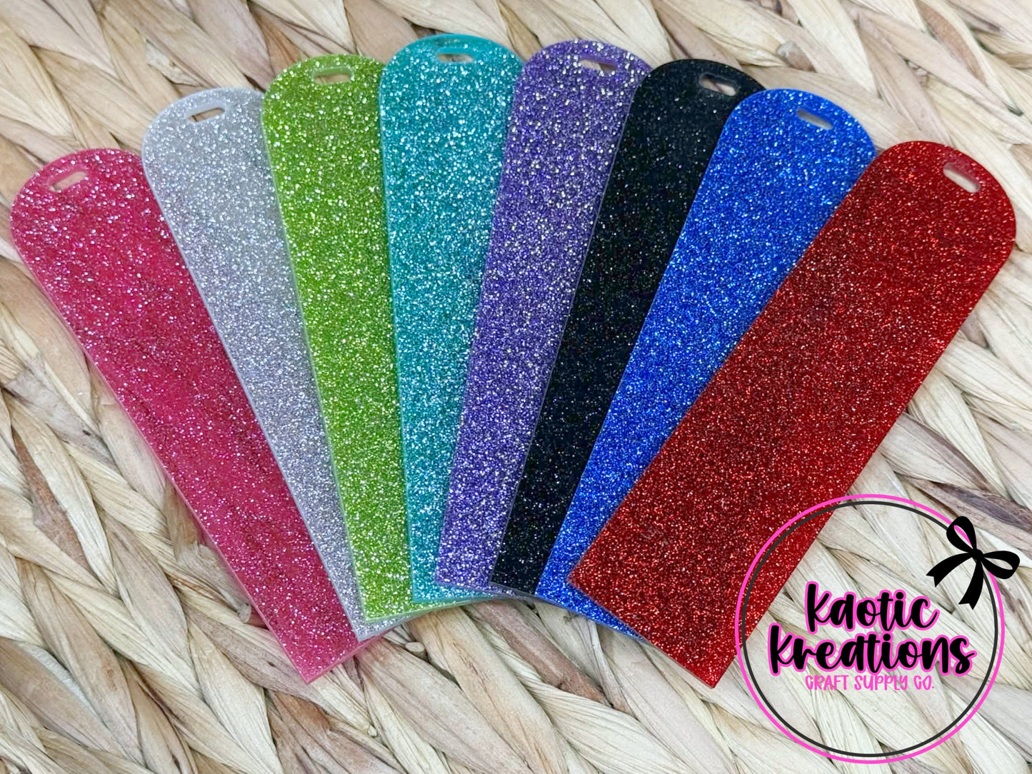 ACRYLIC BOOKMARK BLANK - GLITTER BACKGROUND (1ct)