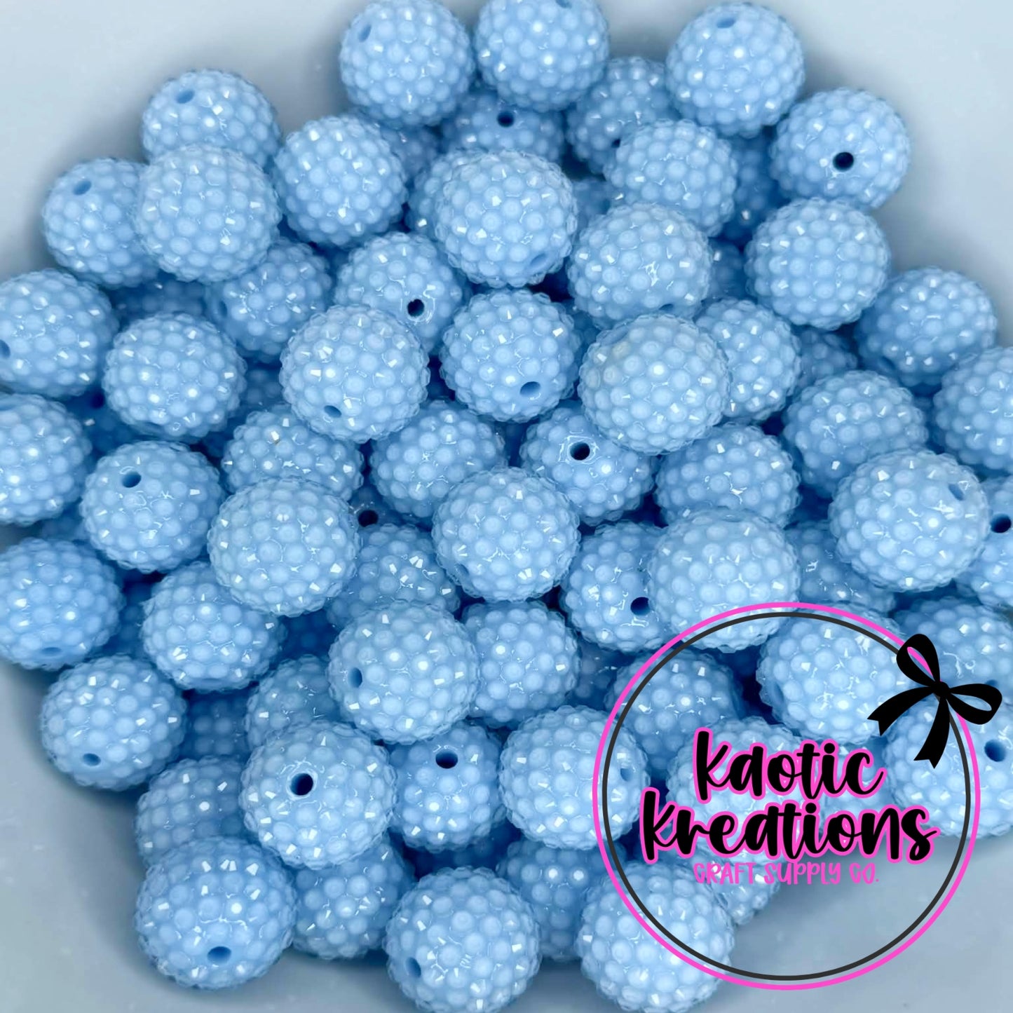 20MM TRANSPARENT JELLY RHINESTONE ACRYLIC BABY BLUE T2 (1ct)