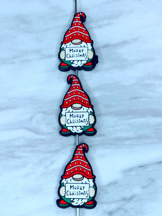 MERRY CHRISTMAS GNOME SILICONE FOCAL D153 (1ct)