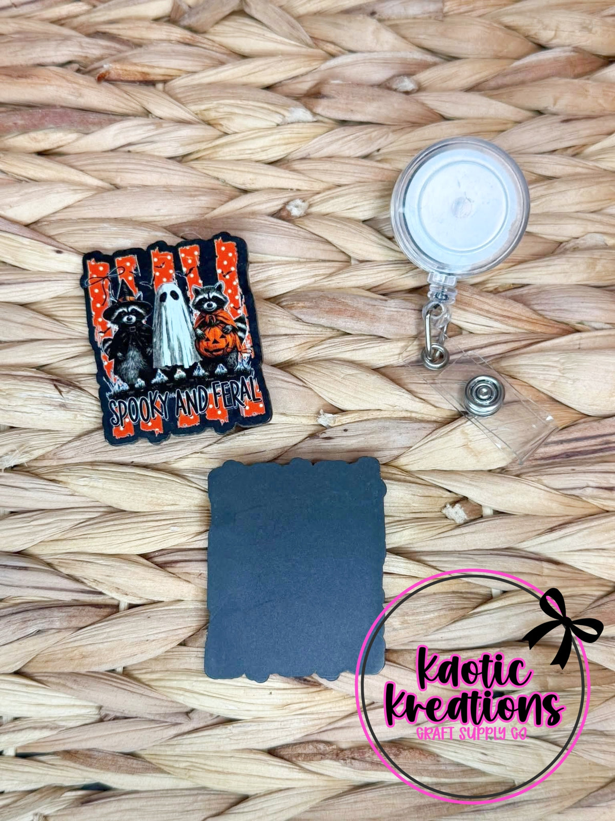 *CUSTOM* FLATBACK ACRYLIC SPOOKY AND FERAL F296 (1ct)