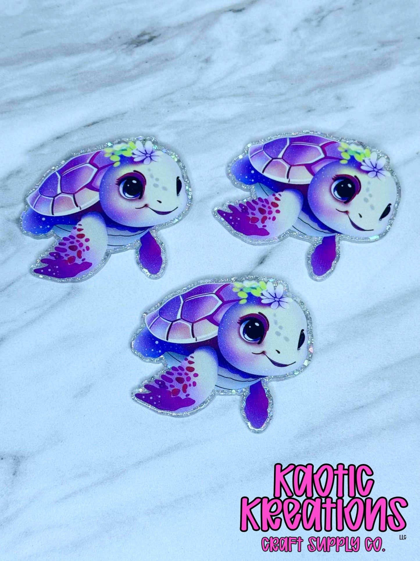 FLATBACK ACRYLIC SEA TURTLE F662 (1ct)