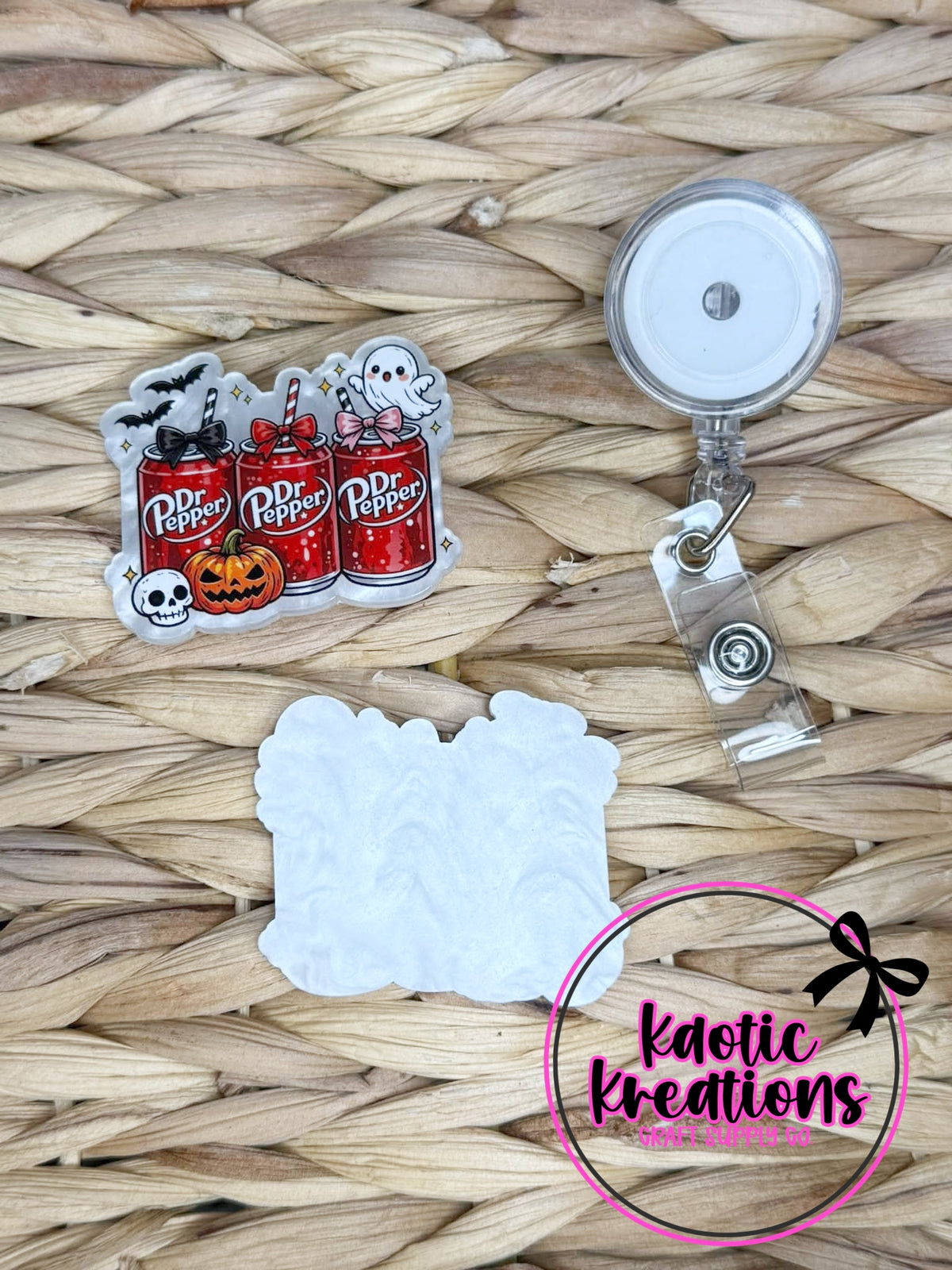 *CUSTOM* FLATBACK ACRYLIC DR PEPPER F521 (1ct)