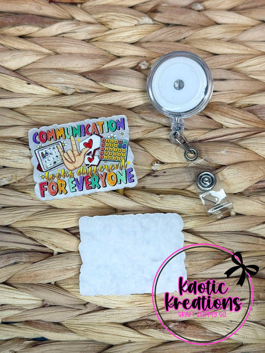 *CUSTOM* FLATBACK ACRYLIC COMMUNICATION LOOKS DIFFERENT FOR EVERYONE F28 (1ct)